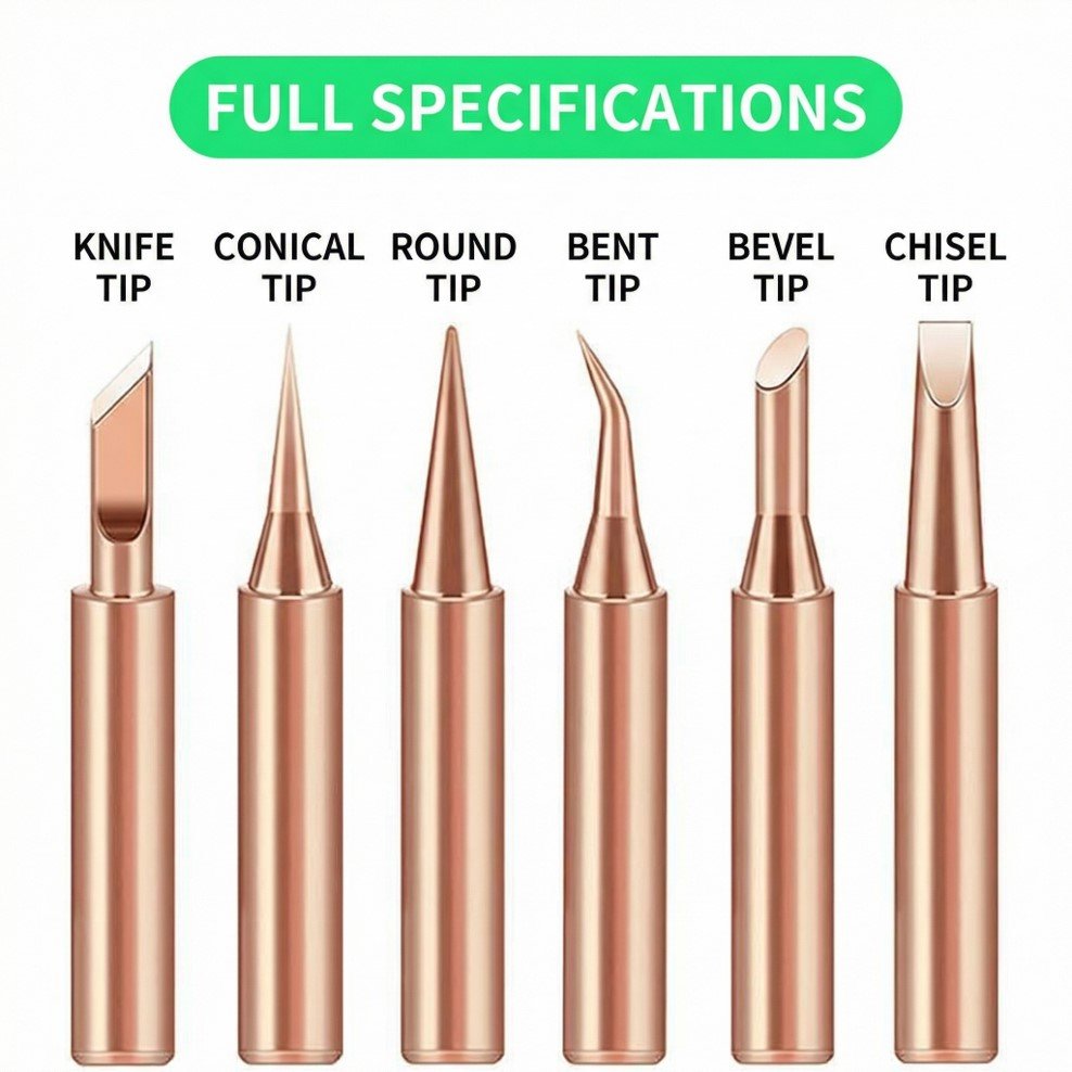 Pure copper 900 internal heating constant temperature soldering iron tip